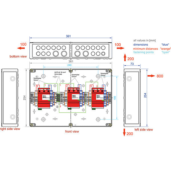 enwitec electronic Generatoranschlusskasten Dehn ÜSS GAKS100032RXYPC10DEH